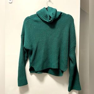 Green Knit Abercrombie Turtleneck Sweater